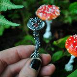 SALE! Mushroom #3, Dotted Garnet Cap