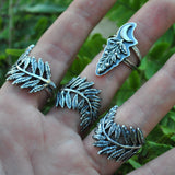 Size 9, Bed of Ferns, Sterling Silver