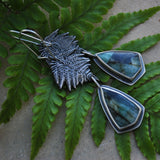 Earrings, Beneath the Ferns, Emerald