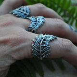 Size 9, Bed of Ferns, Sterling Silver