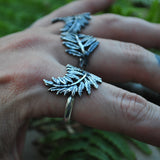 Size 9, Bed of Ferns, Sterling Silver